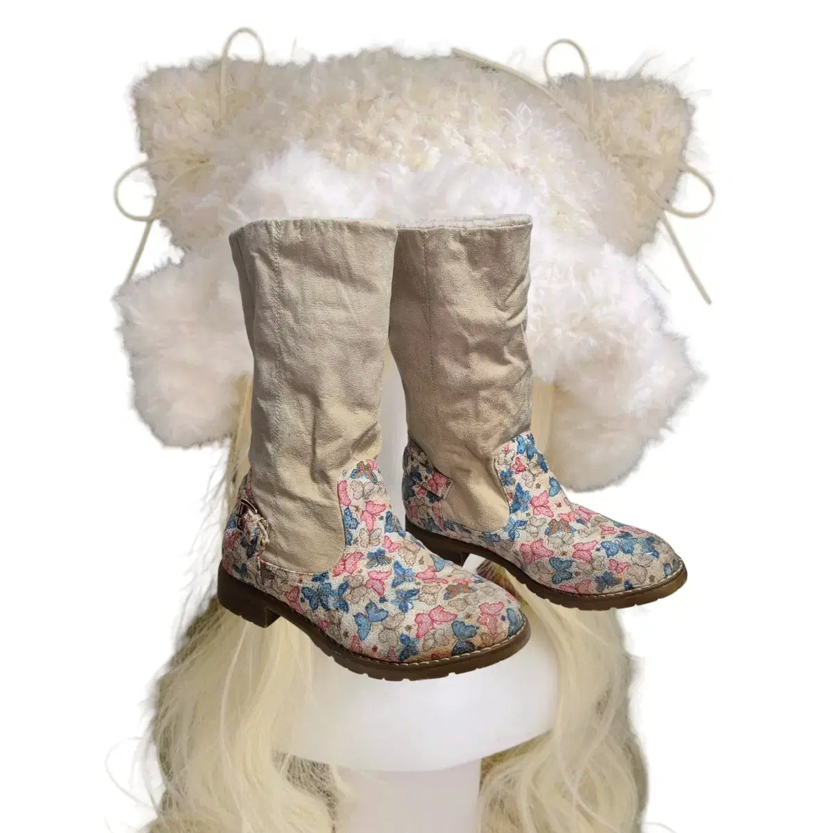 Vintage Butterfly Fairy Fur Boots