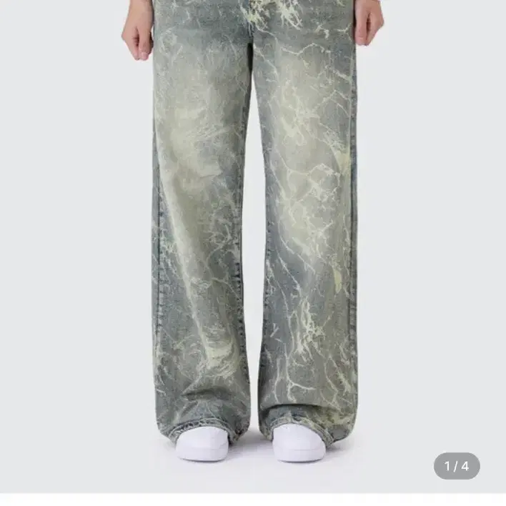 스모크라이즈 LASER MARBLING JEANS MILKY BLUE