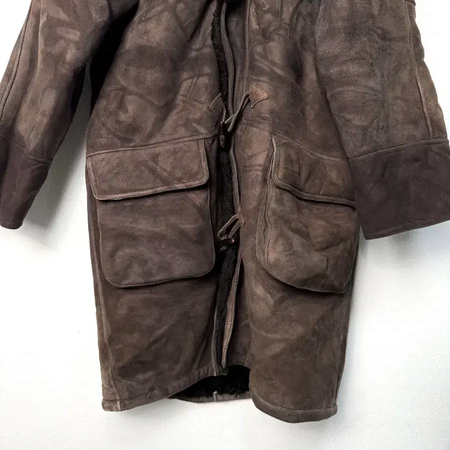 80-90s lambskin shearling duffle coat