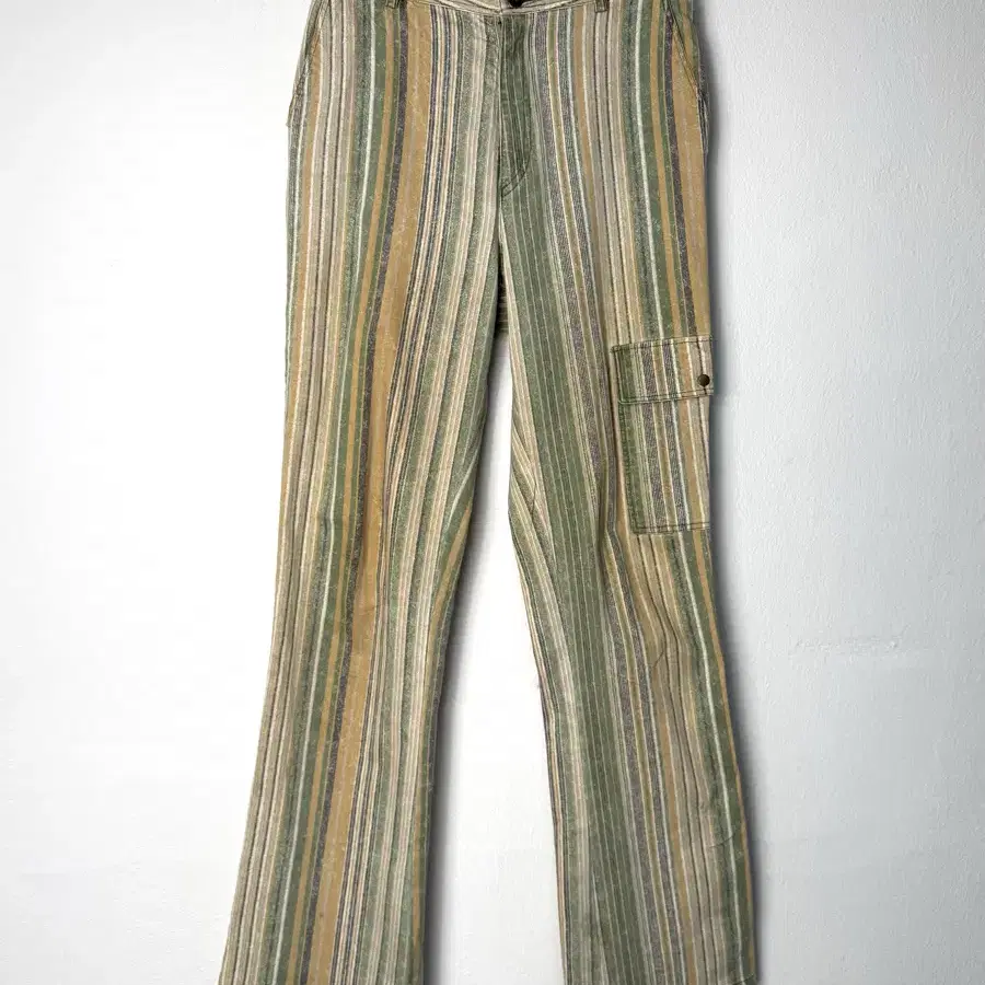 vintage striped cargo boot cut