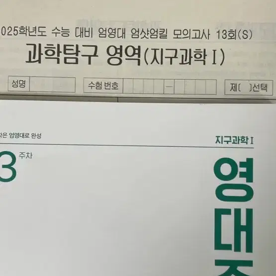 시대인재 엄영대 지구과학 판매합니다.