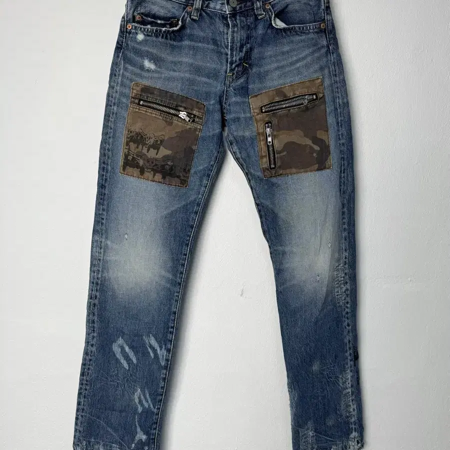 vintage punky denim pants