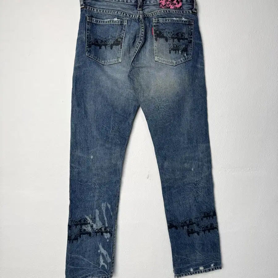 vintage punky denim pants