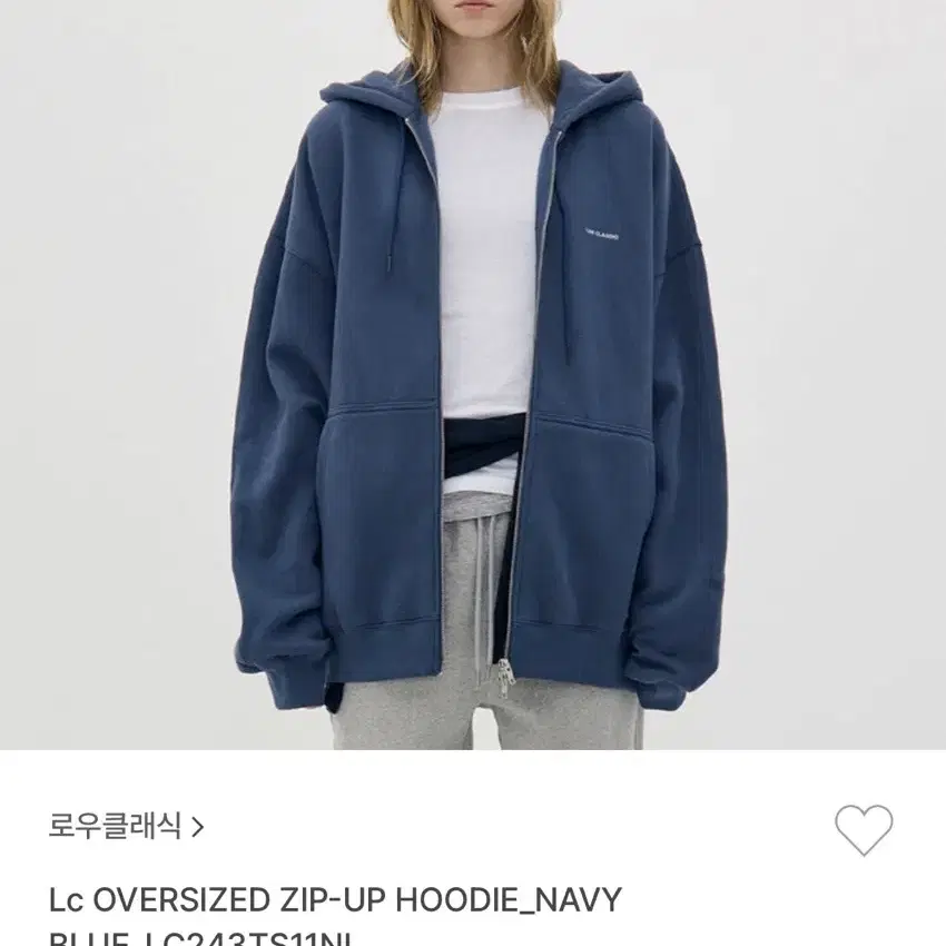 Lc oversized zip-up hoodie