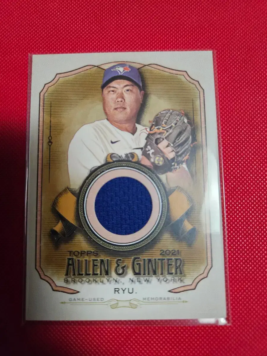 류현진 2021 Topps A&G 저지 카드
