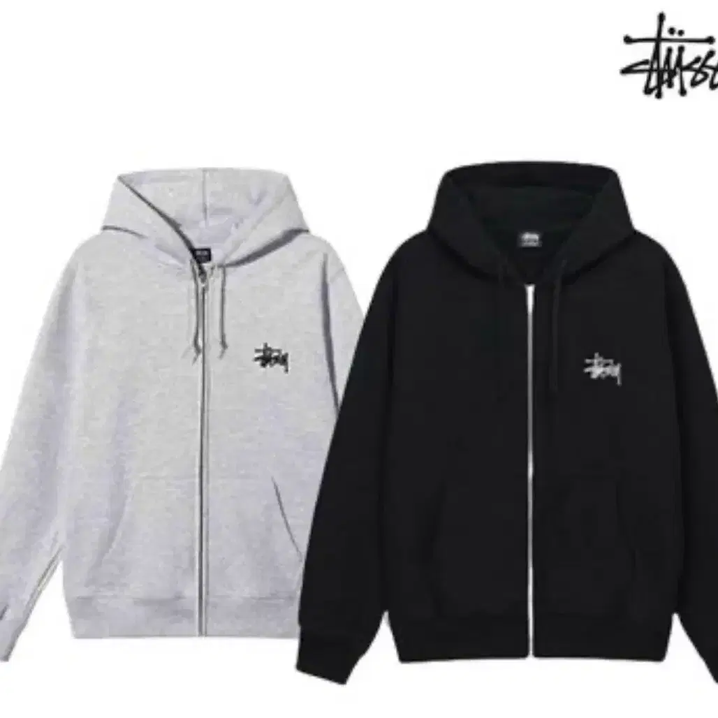 무료배송) 새상품 정품 STUSSY 기모 후드집업 남녀공용