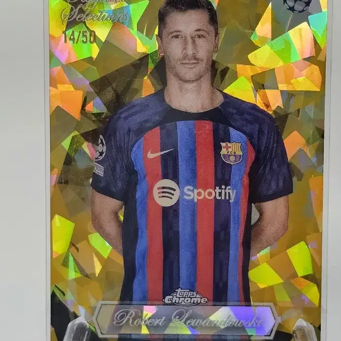 22-23 Topps UEFA 레반도프키 사파이어 골드 14/50 한정