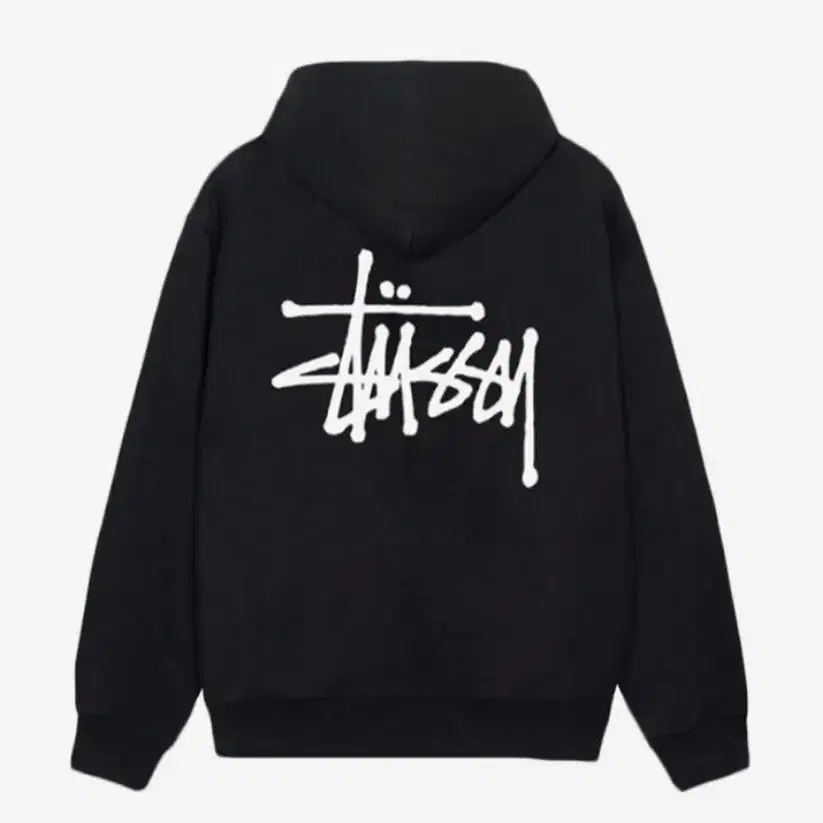 스투시 STUSSY 베이직 로고 오버사이즈 후드 집업 (기모O)