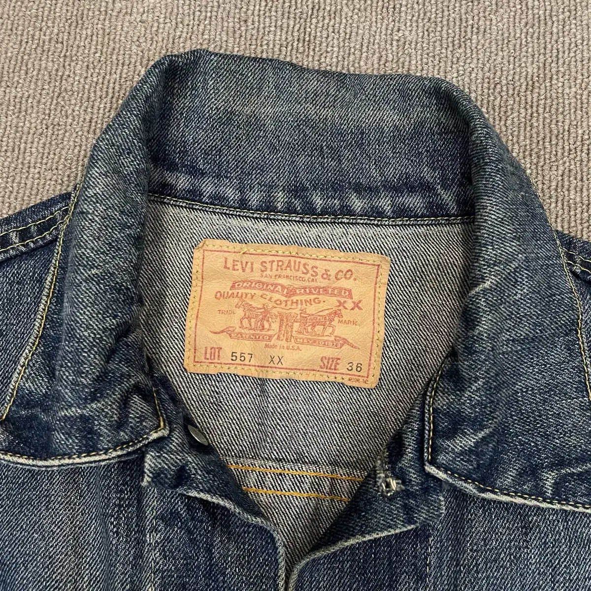 90s LEVIS made in usa 빅e 557xx 데님자켓 36