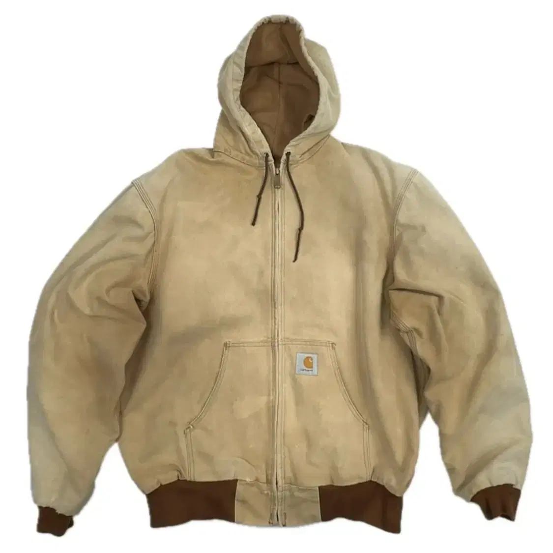 Carhartt 칼하트 덕 액티브 후드 집업 자켓 샌디 브라운 XL