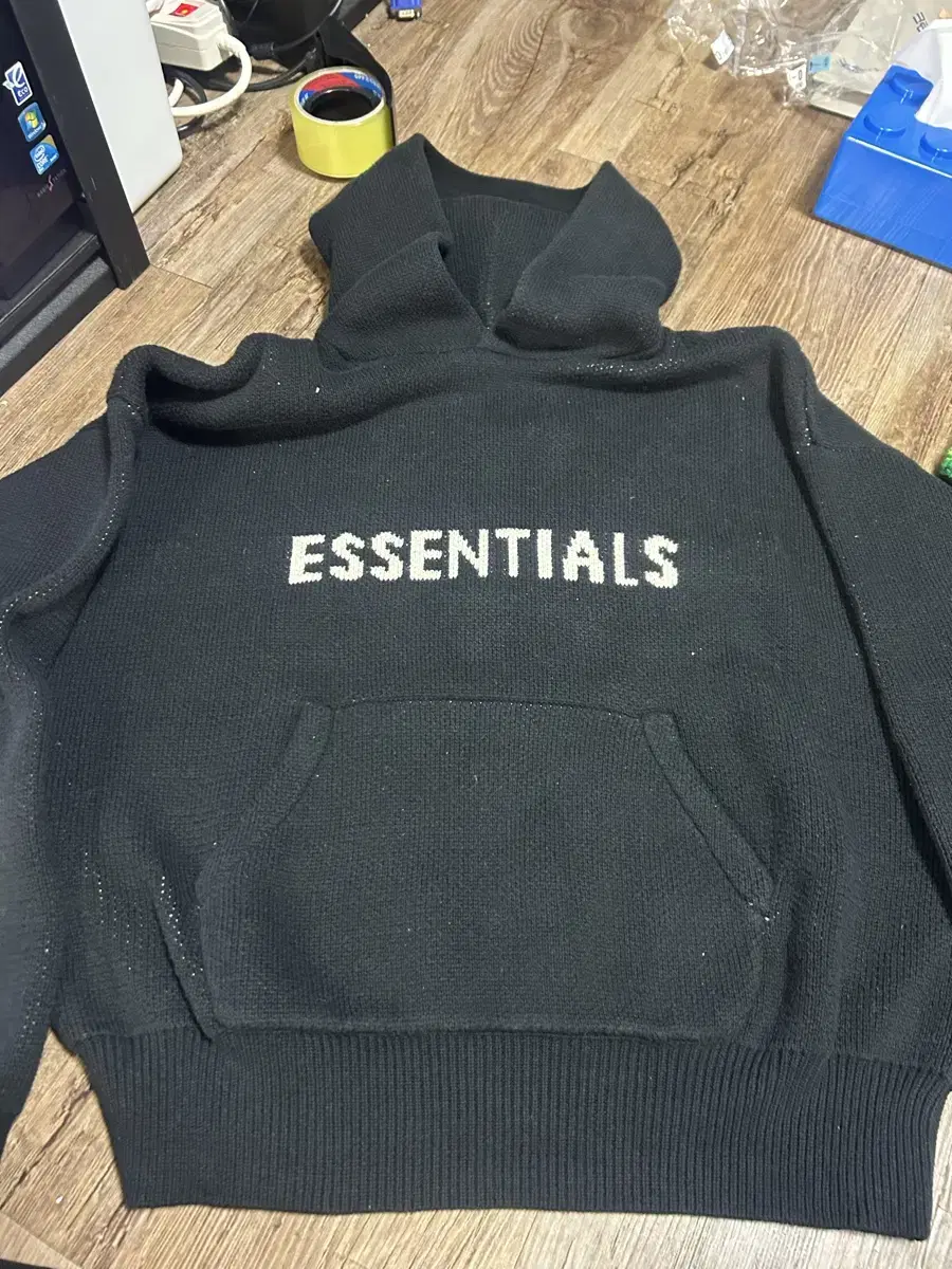 Pier Of God Essential Knit Hoodie Black S