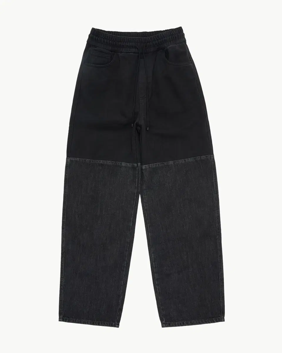 AMOMENTO AMOMENTO Drawstring denim black size S