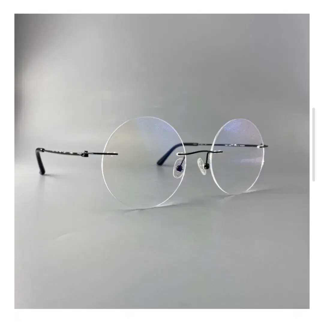 몽글라스 Rimless 원형무테 안경 블랙컬러