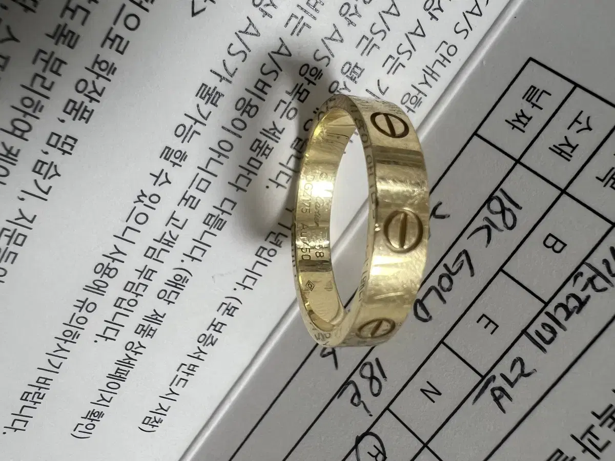 18제작 4mm 까르띠에 러브링