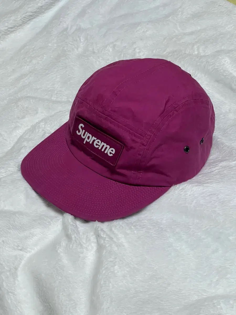 Supreme Waxed Cotton Camp Cap Magenta