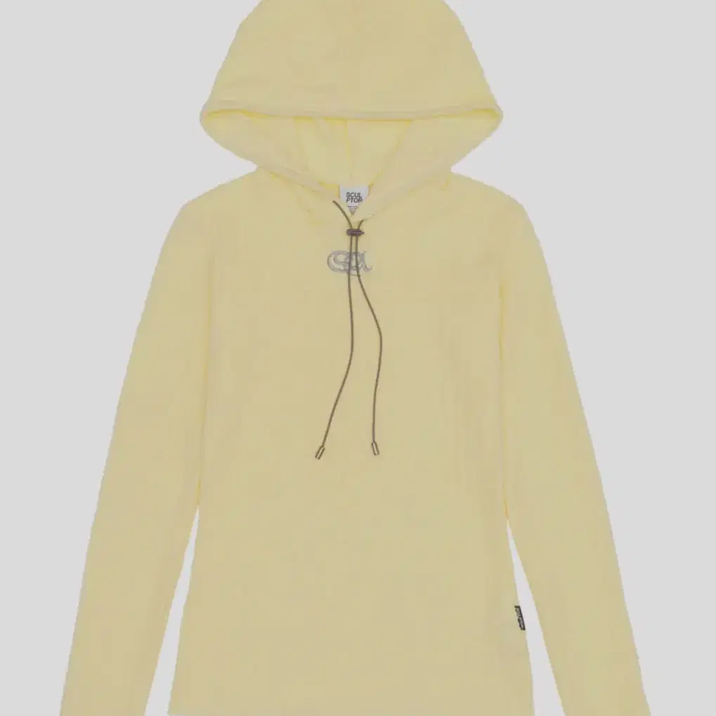 스컬프터 후드E-string Crinkle Hoodie Lemon