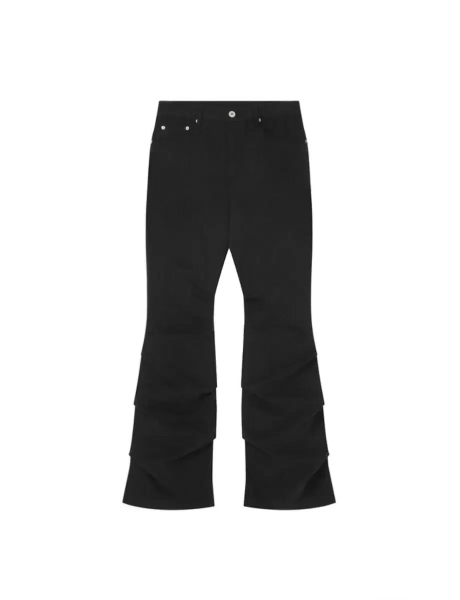 미세키서울 Shirring bootscut pants BLACK