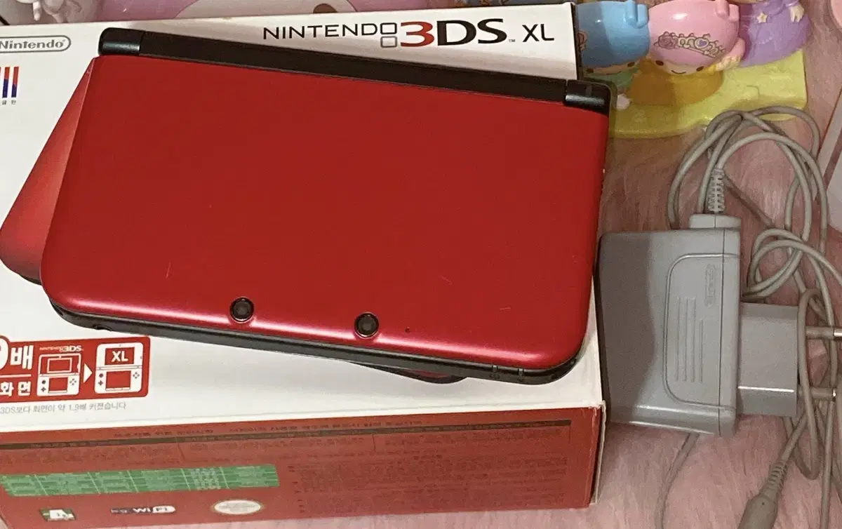 닌텐도 3DS XL 레드 블랙 중고 박스 충전기 포함