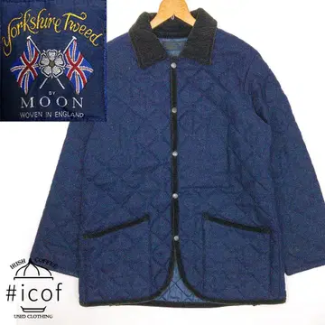 MOON TWEED 트위드 퀼팅 자켓 네이비 L 732