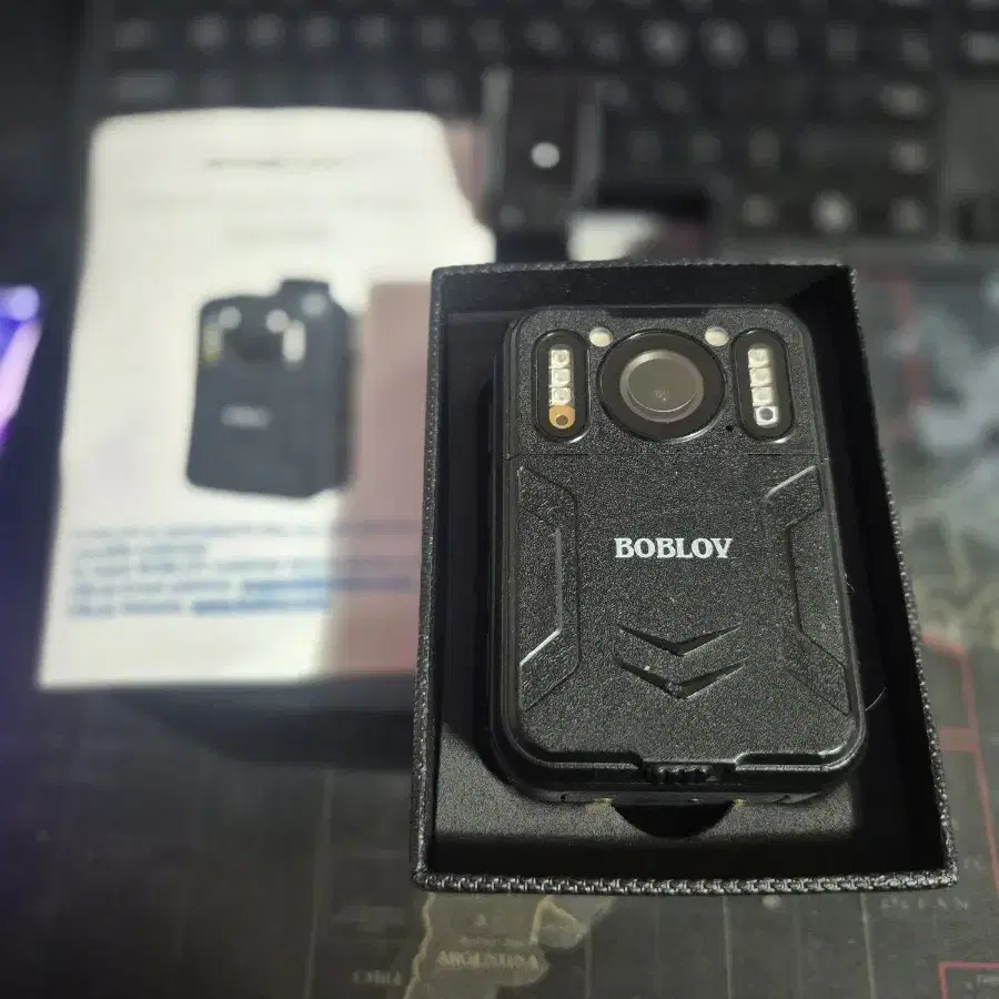 BOBLOV 바디캠 GPS 충전 독, 16H 녹화, 4K, 3000mAh