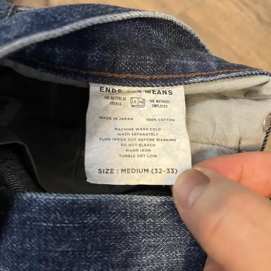 ENDANDMEANS 5Pocket Denim Washed Indigo