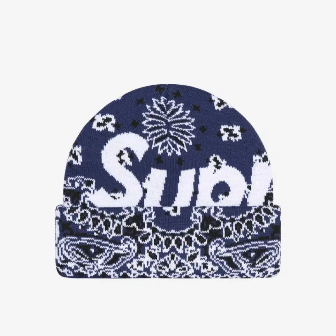 Supreme Big Logo Beanie Navy Bandana