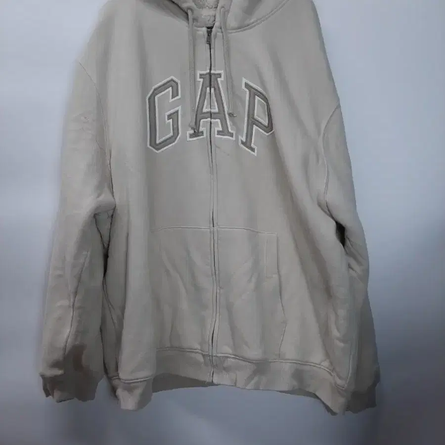 (2XL) GAP(갭) 양모안감 후드집집업 베이지