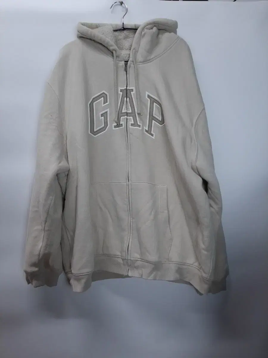 (2XL) GAP(갭) 양모안감 후드집집업 베이지