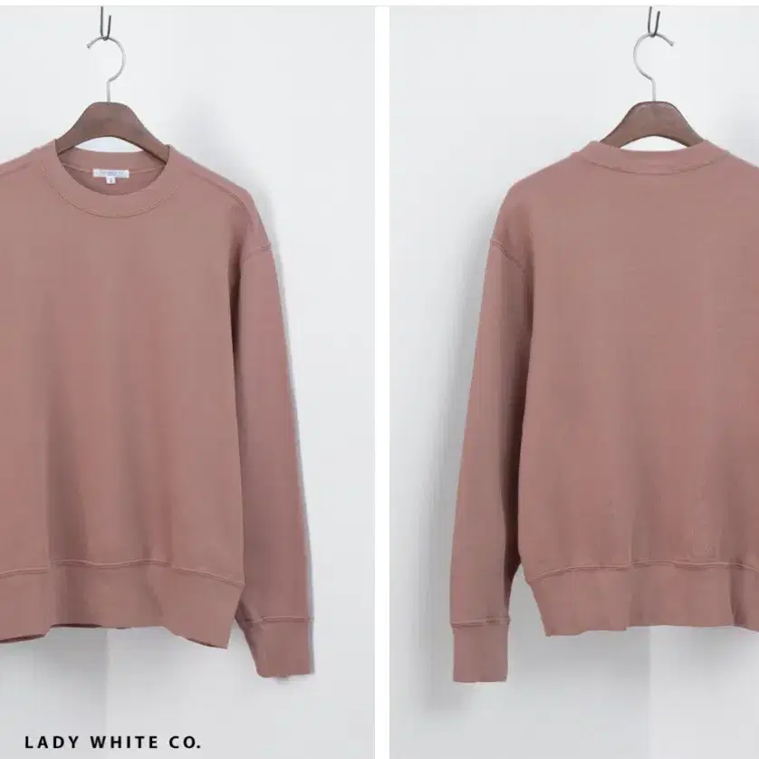 Lady white레이디 화이트 릴렉스 스웻셔츠 deep mauve XL