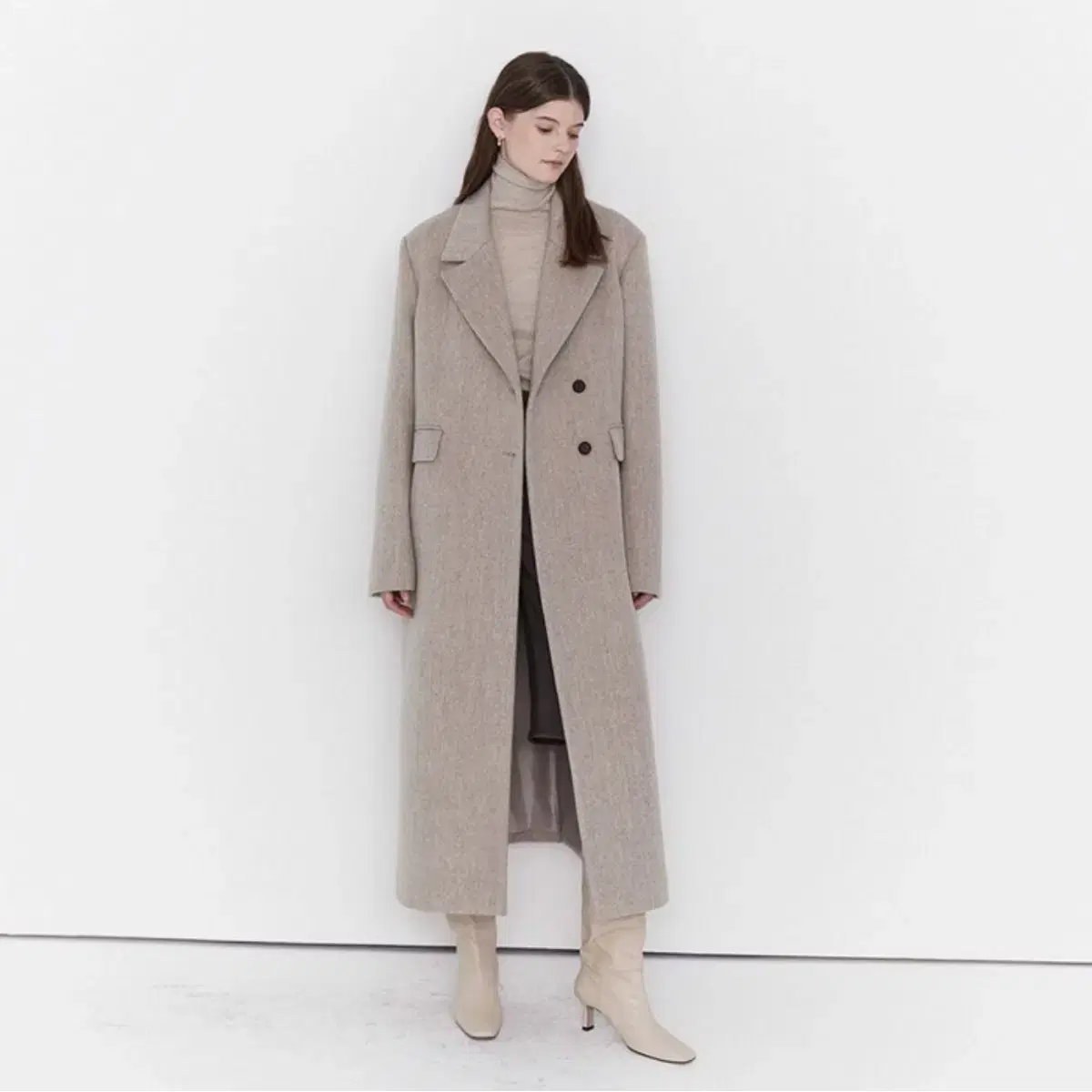 모우트 롱코트 BASIC COLLAR LONG DOUBLE COAT