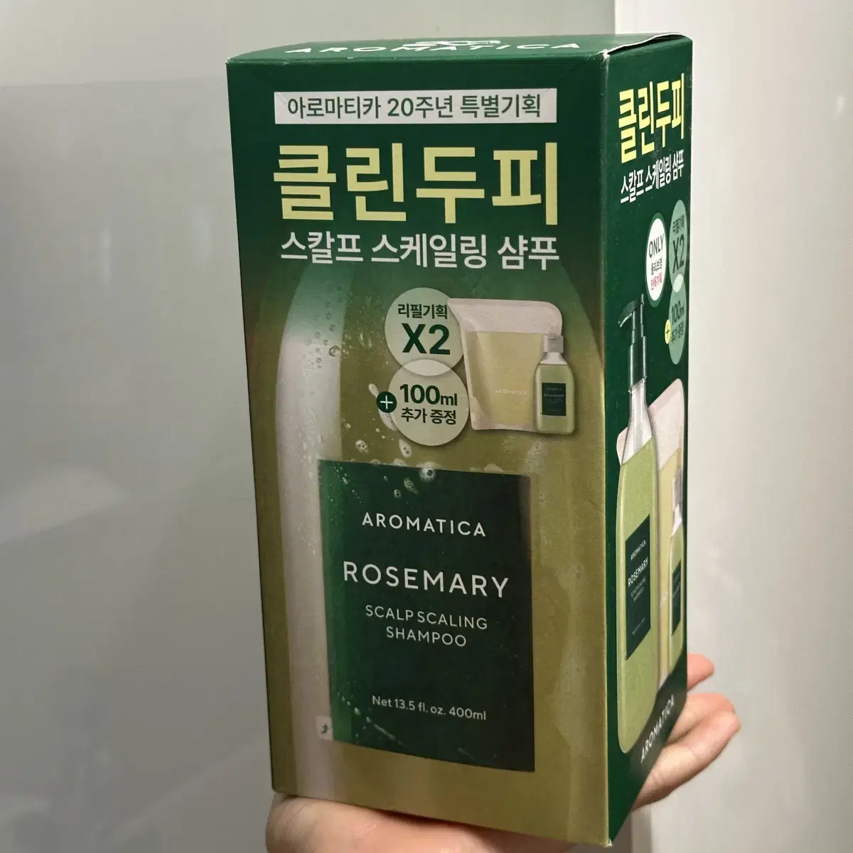 미개봉) 아로마티카 로즈마리 스칼프 스케일링 샴푸 400ml 더블기획