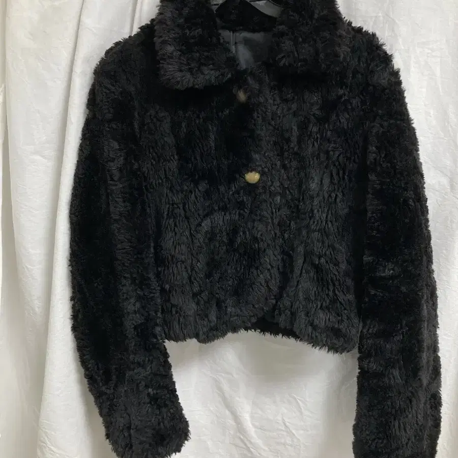 vintage crop fur jacket