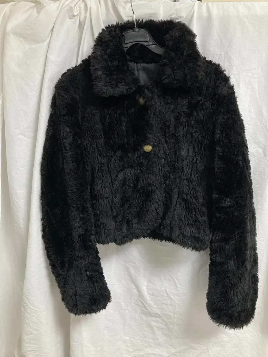 vintage crop fur jacket