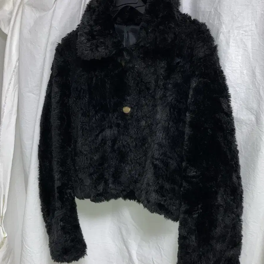 vintage crop fur jacket