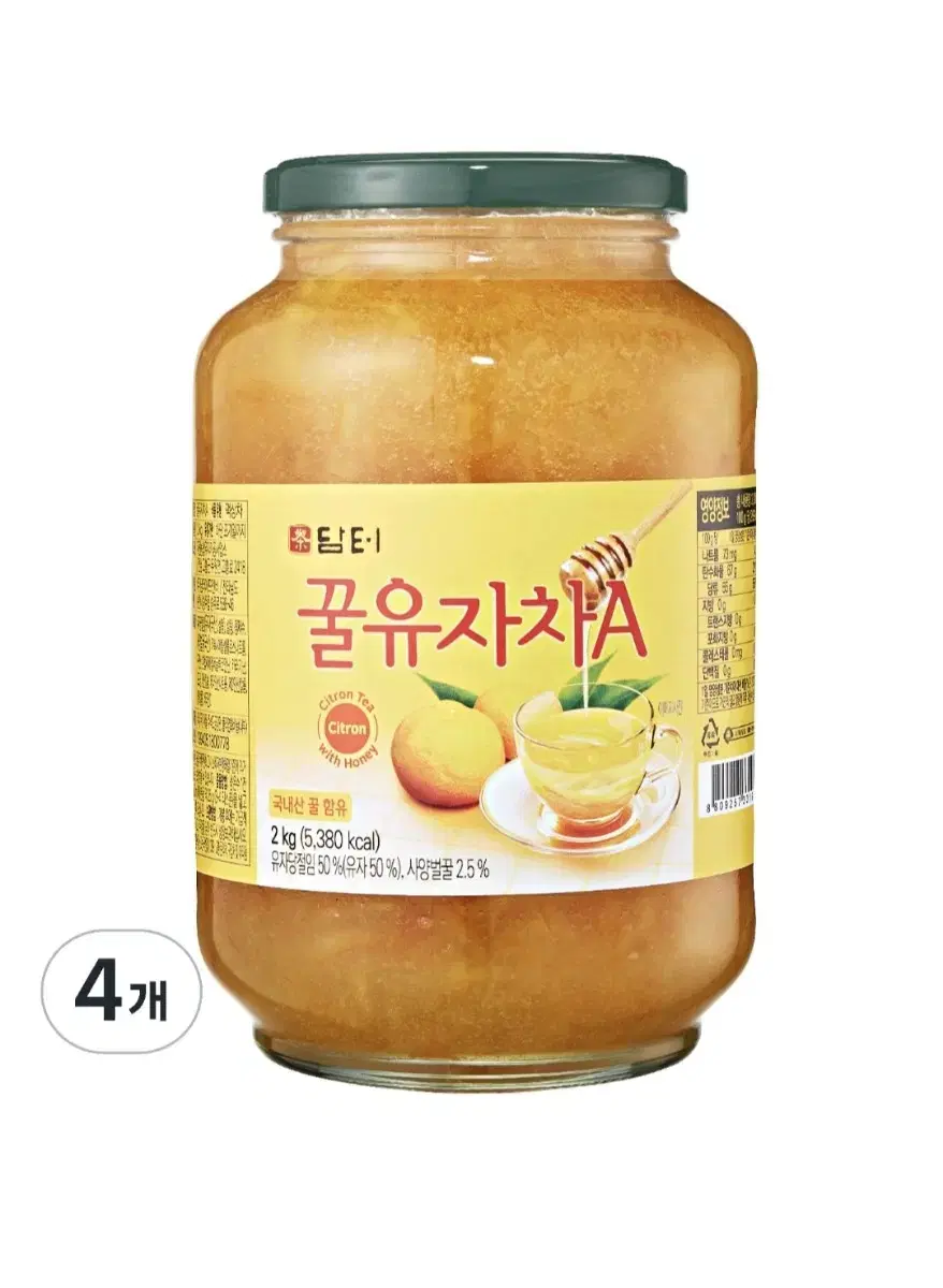 (무료배송) 담터 꿀유자차A 2kg 4개 유자차 담터유자차