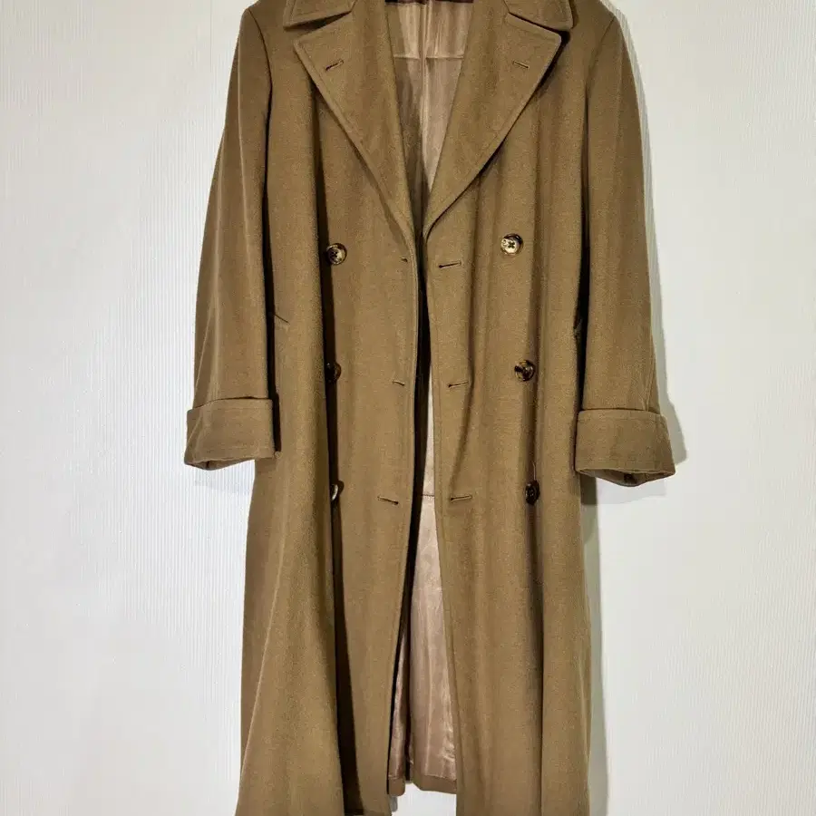 Camel long coat 체스터필드코트