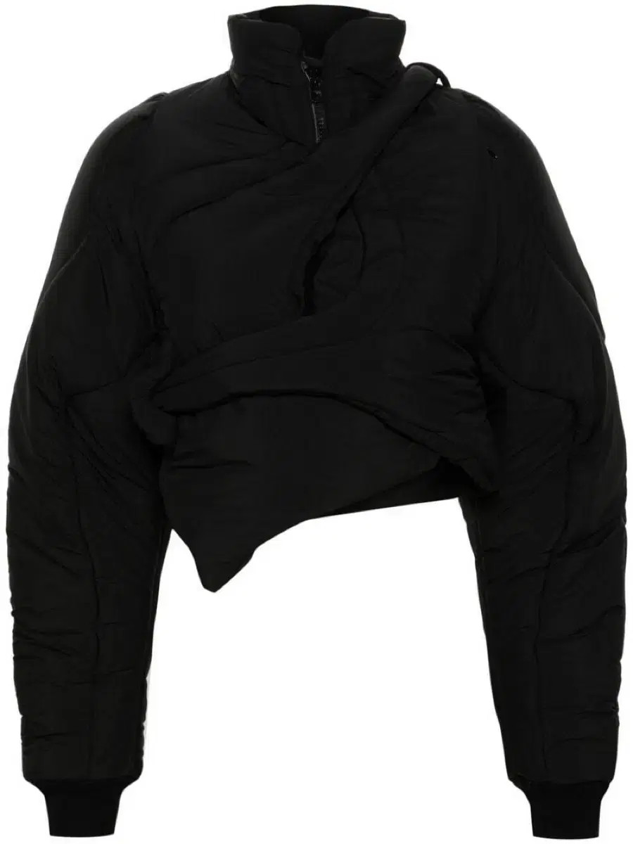 오토링거 ASYMMETRICAL PADDED JACKET BLACK