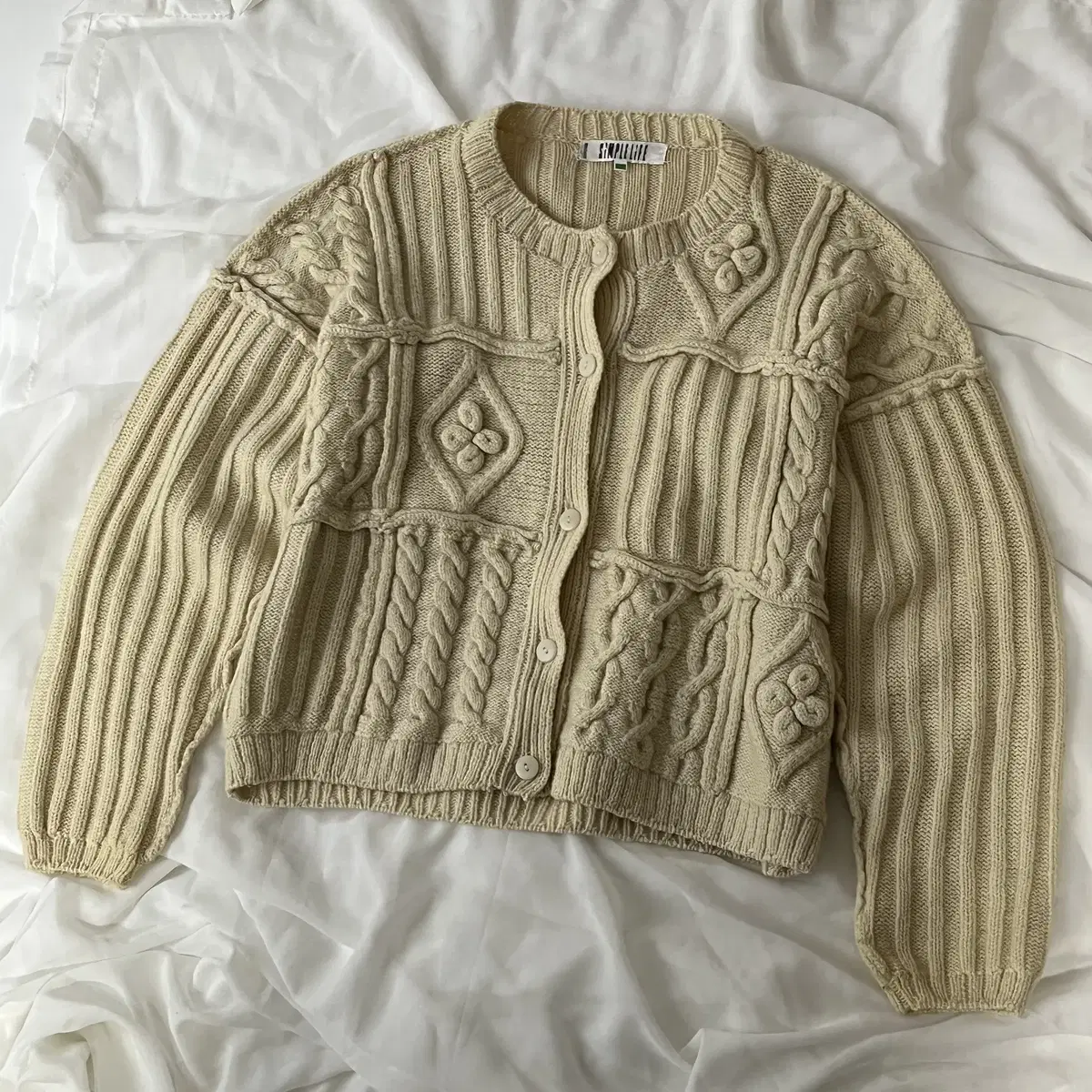 SIMPLE LIFE wool 100% knit cardigan