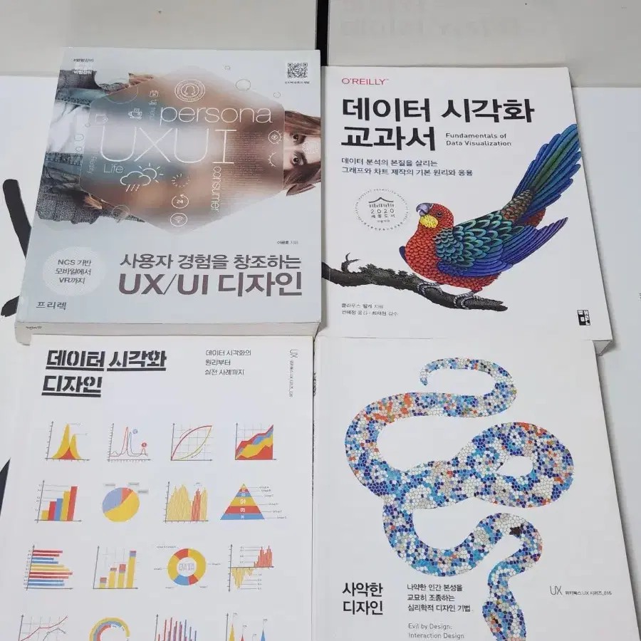 [4권 일괄] UX UI 데이터 시각화 디자인 전공교재 세트