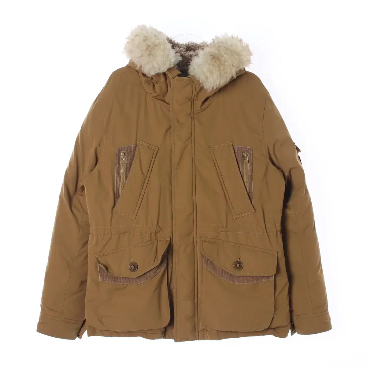 [L]Espionage duck down fleece hooded puffer jacket