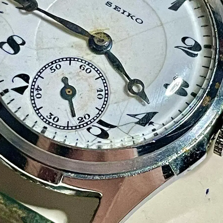 1930년대 빈티지 세이코 수동 시계 청침 SEIKO