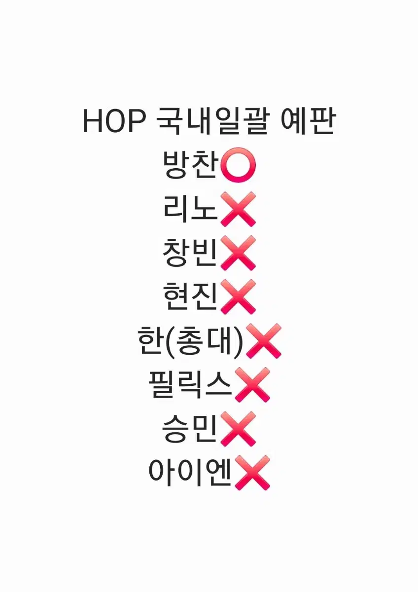 스키즈 합 HOP 방찬 국내일괕 분철 한정판 일반판 아코디언 네모 미공포