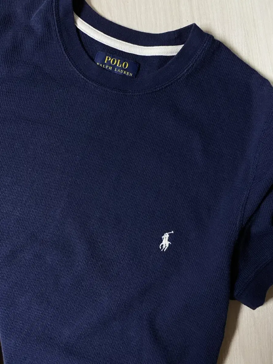 Polo Ralph Lauren Waffle Short-Sleeved T-Shirt Navy Size S