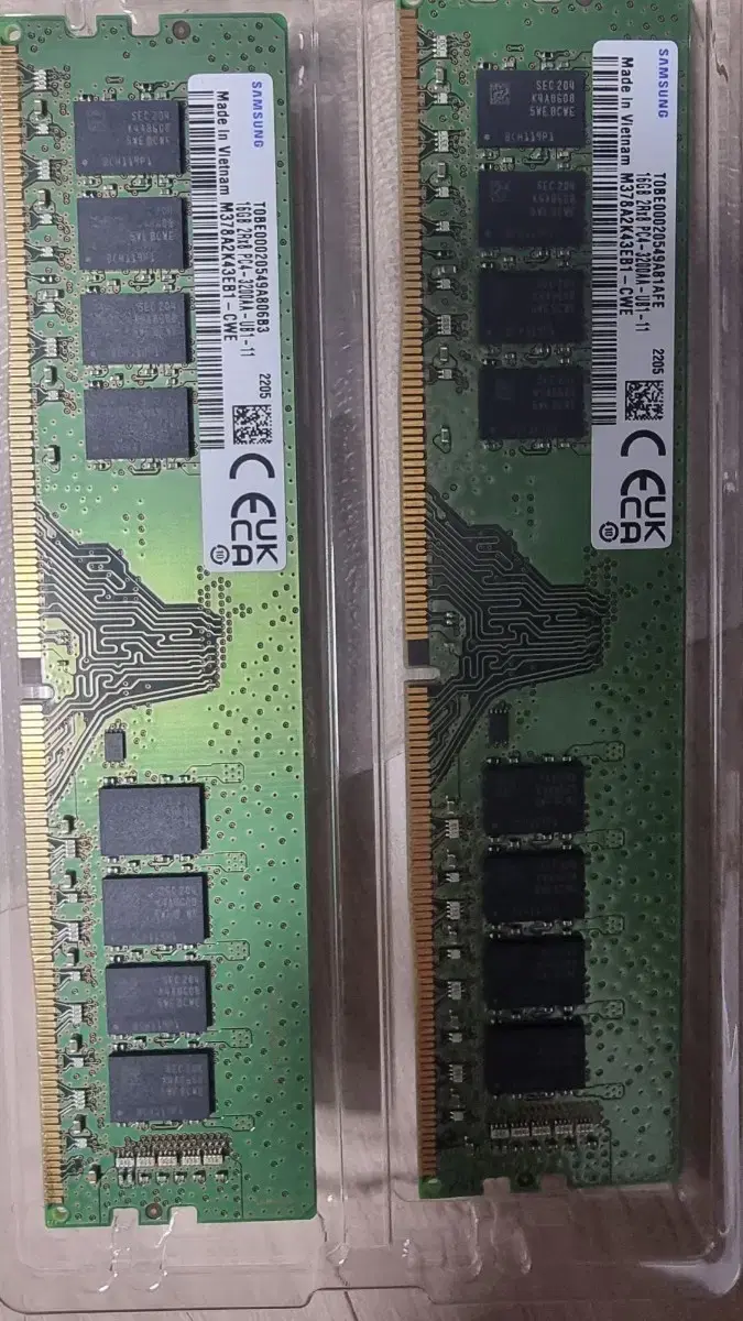 삼성전자 DDR4-3200 16G 개당가격 두개입니다