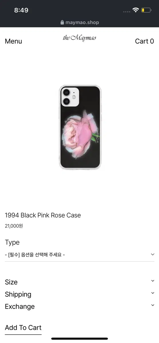 maymao.shop1994 BlackPink Rose Case 폰케이스