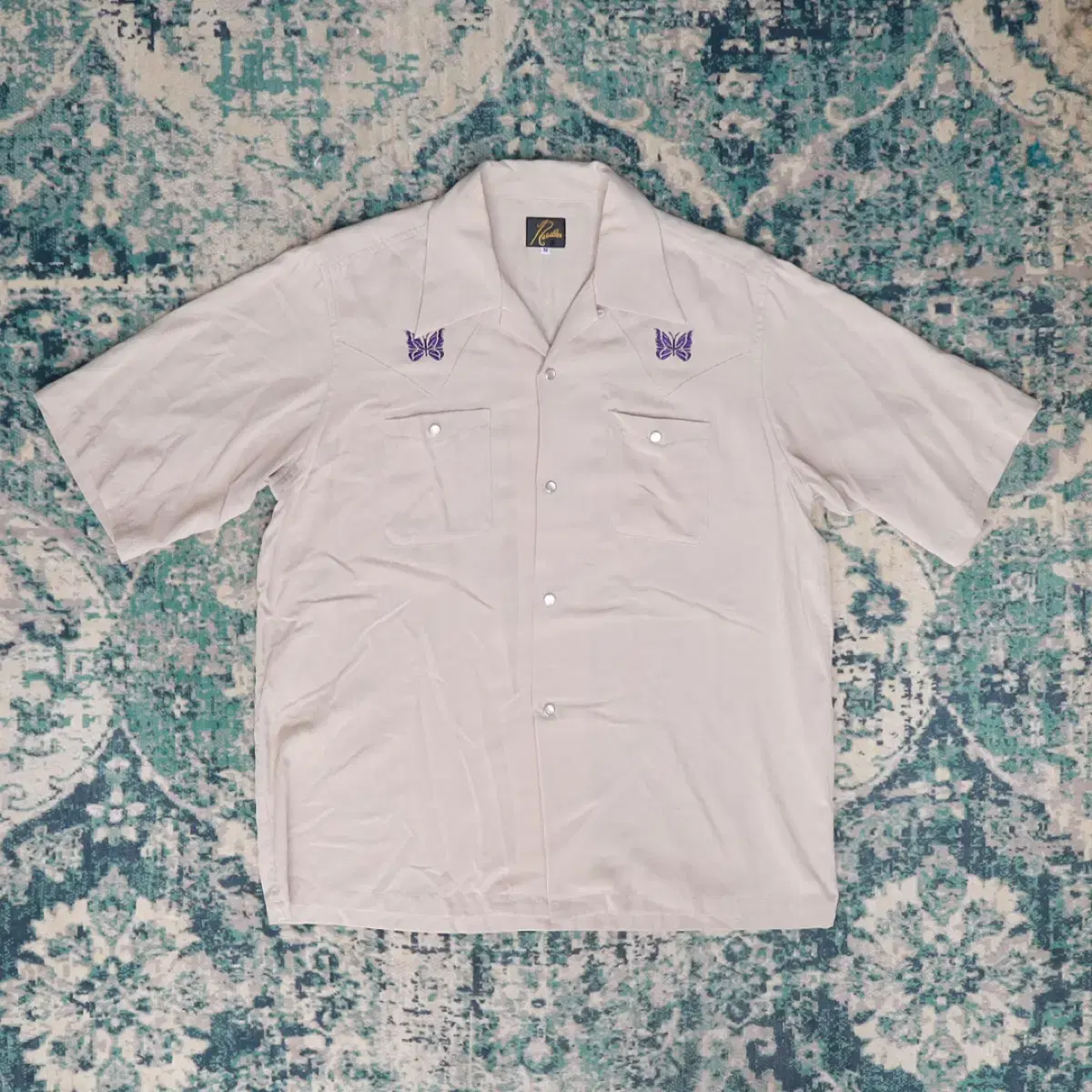 Needles Needles Needles Butterfly Logo Cowboy Shirt M