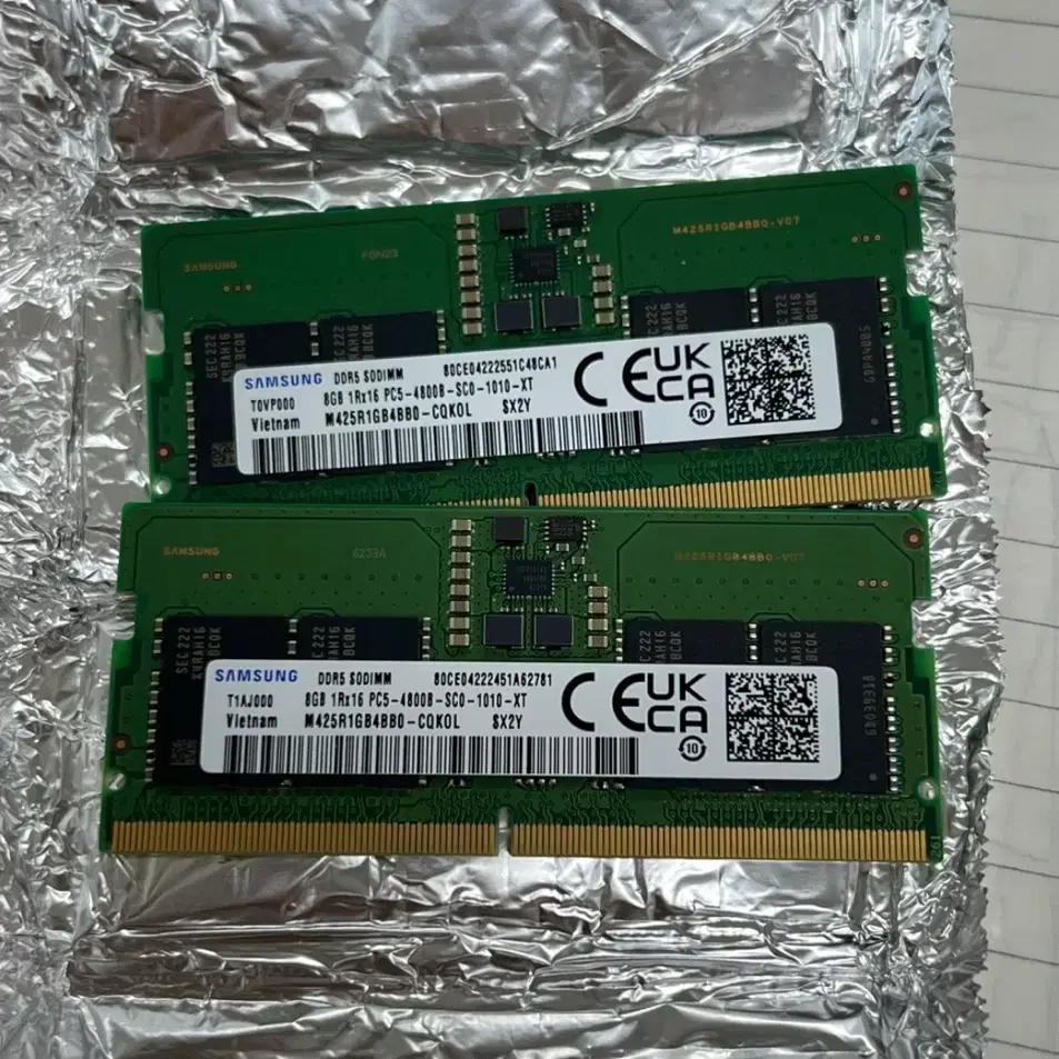 삼성전자 노트북용 DDR5 8gb 4800 *2개 일괄