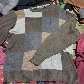 미국 구제 의류 Oscar de laRenta 90년대 패치워크 스웨터