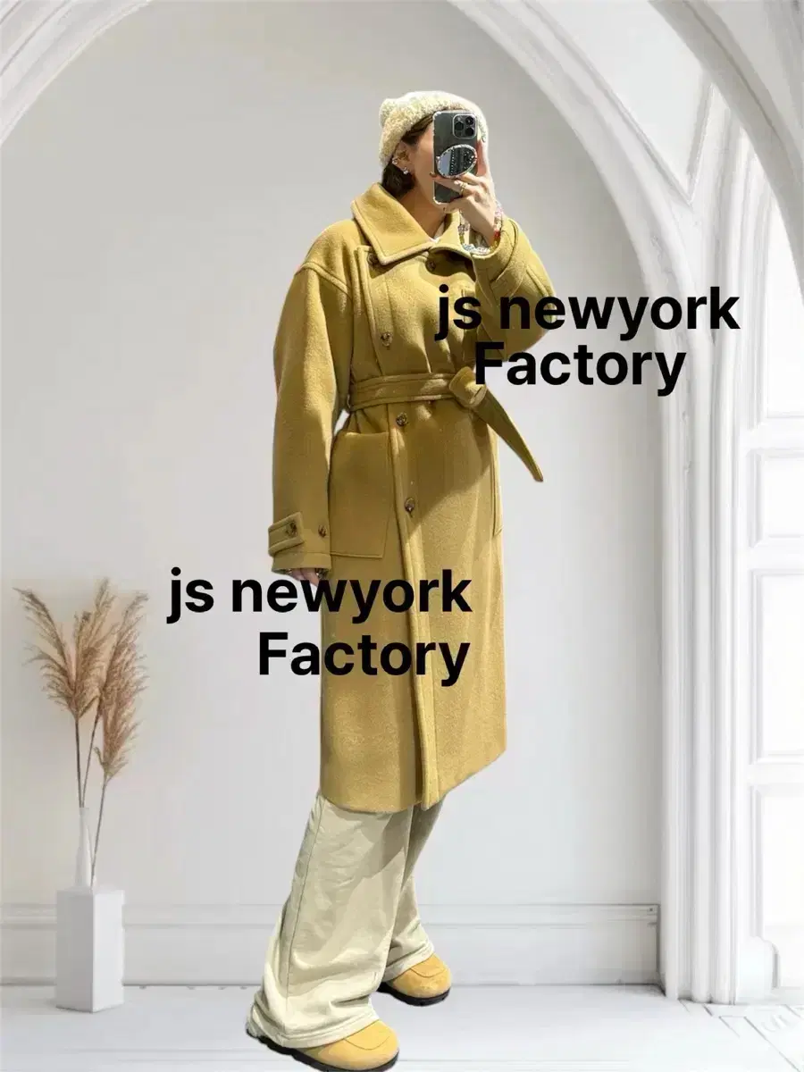 JSNew YorkStyle Sale(Same day shipping)Chan Chan Big Kara High Neck Belted Long Coat