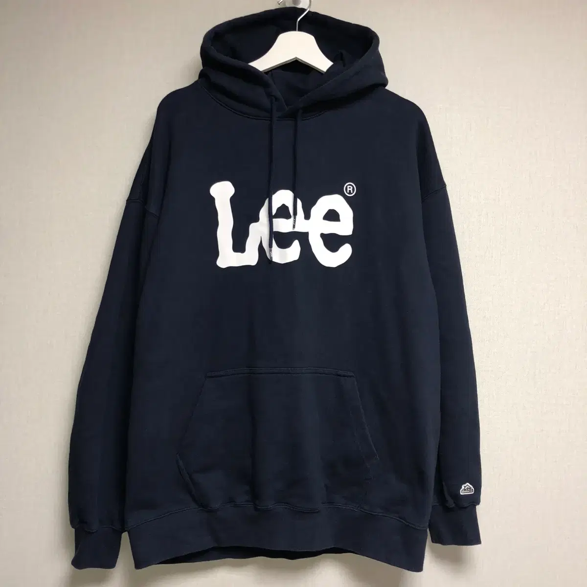 LEE 로고 네이비 후드티 (XL)